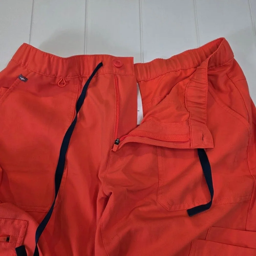 Figs Mens Large Tansen‎ Scrub Pants Orange M22SW2018 Cargo Joggers PO 5127